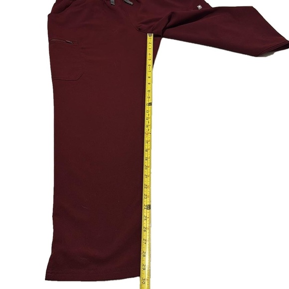 FIGS Technical Collection Scrub Pants, Size L, Burgundy - Picture 9 of 11